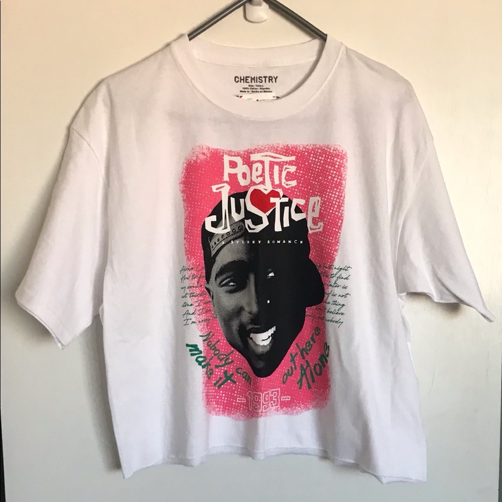 2Pac Poetic Justice Junior Crop Tee - Size L